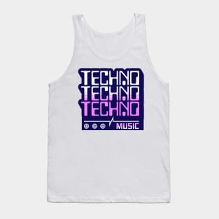 TECHNO  - Retro Computer Font (pink) Tank Top